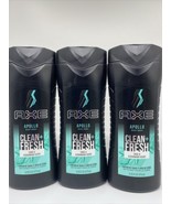 (3) AXE Apollo Body Wash Men Sage &amp; Cedarwood Scent Clean + Fresh Shower... - £12.38 GBP