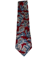 Christian Dior Men&#39;s Silk Neck Tie Red Floral Paisley - $20.51 CAD