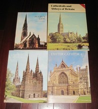 Christian Cathedrals &amp; Abbeys Of Britain Book Lot Pugin&#39;s Gem Exeter Lichfield - £39.38 GBP