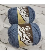 Lily Sugar &#39;n Cream Yarn Lot Of 2 Skeins Blue Jeans Crochet Knitting  - £7.80 GBP