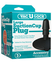 Vac-u-lock Large Suction Cup Plug - Black - £21.57 GBP