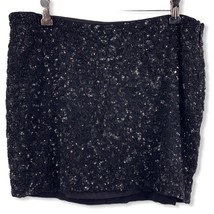 Graham &amp; Spencer Black Sequin Mini Skirt Medium - £14.31 GBP