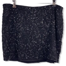 Graham &amp; Spencer Black Sequin Mini Skirt Medium - £13.61 GBP