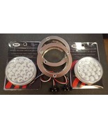 (2) 19 LED Trux 4&quot; Round Clear Lens Chrome/Mirror Finish Stop Tail Flang... - $1,313.51 MXN