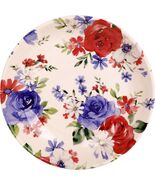 9.5 Inch Red And Blue Chintz Flower Design Pasta Bowl Set of 6 - $88.05