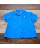 Disney Plus Vtg Button Up Short Sleeve Blouse Womans Size 2X Mickey &amp; Pl... - $24.75