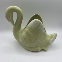 Ceramic Swan Vintage Planter Green Centerpiece - £7.65 GBP