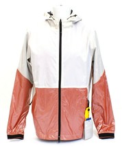 Under Armour White &amp; Brown UA Recovery Legacy Hooded Windbreaker Jacket ... - $120.99
