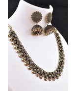 Gold Plated Choker Necklace Earring Women Bollywood Stylish Fantastic Set - £29.48 GBP