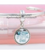 925 Sterling Silver Sterling Silver We Rise By Lifting Others Dangle Charm  - £14.00 GBP