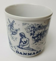 Danmark Denmark Coffee Mug Cup Blue White - $29.65