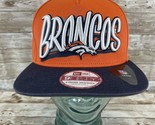 New Era 9Fifty Orange/Navy NFL Denver Broncos Script Logo Snapback - £19.42 GBP