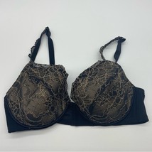 Cacique Black &amp; Gold Lace Bra - $28.71