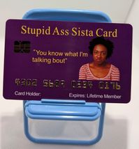 Aromabug Funny Fake Bankcards: (8 PACK). STUPID ASS SISTA CARDS (Free Sh... - $19.79