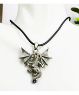 Ebros Blue Saphire Gem Tailed Tatsu Dragon Pendant Jewelry Necklace Lead... - £11.70 GBP