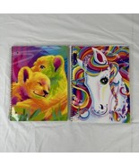 (2) LISA FRANK Spiral Notebooks Vtg Unused Clean Unicorn Lion &amp; Cub Them... - £38.14 GBP