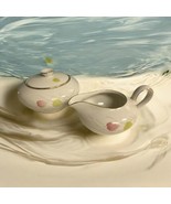 Antique KPM Krister Branch Leaf Porcelain Creamer &amp; Sugar Bowl Germany S... - $48.47 CAD