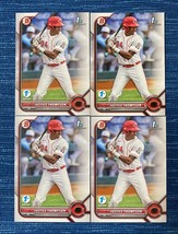 2022 Bowman 1st Edition Justice Thompson #BPPF-59 Reds Prospect  (Lot of 4) - $2.00