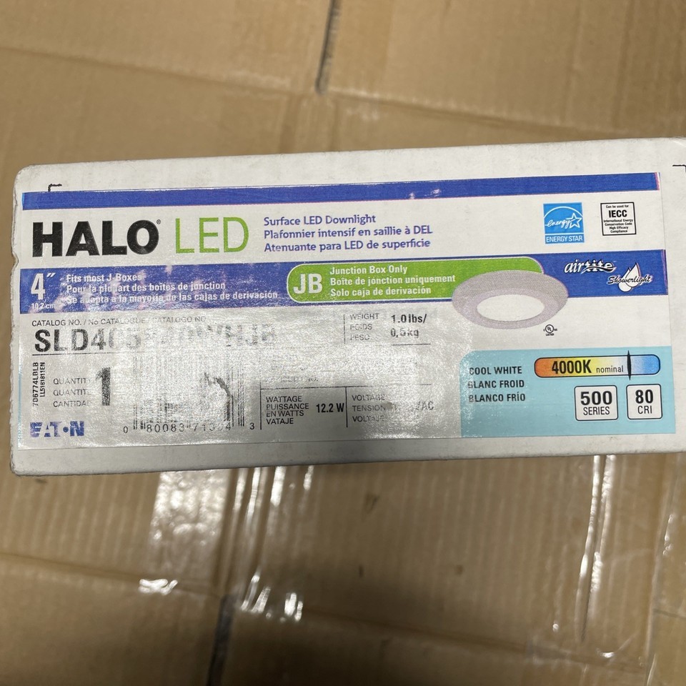 Halo Recessed SLD405840WHJB 4&quot; Surface LED Downlight with Junction Box K... - $31.27