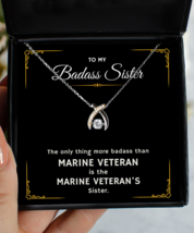 Nice Gifts For Military Sister, Necklace For Military Sister, Marine Veteran  - £39.50 GBP