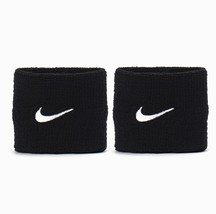 Nike Tennis Premier Wristband S Sports Training Band 2pcs Black NWT PAC3... - $28.90