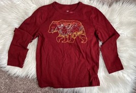 GAP Kids Bear/Mountains Graphic T-Shirt Long Sleeve Boys Size S - £8.62 GBP