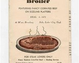 Aleck&#39;s Cafe Broiler War Time Restaurant Menu Salt Lake City Utah 1942 - £33.23 GBP