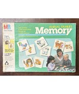 Vintage 1986 Memory Card ANIMAL FAMILIES Milton Bradley - USA Made *COMP... - €45,32 EUR
