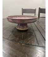 Studio Art Pottery Pink Cake Plate Boyd Signed Studios - $82.91 CAD