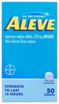 Aleve, Pain Reliever/Fever Reducer *01/2027*220 mg Tablets, 50 Count - $13.99