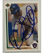 Gary Sheffield Autographed 1991 Upper Deck Baseball Card - Milwaukee Bre... - $380.13 MXN