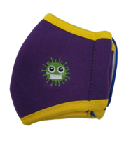 Unisex Purple Yellow Face Mask For Kids Reusable Cotton Mouth Cover Prot... - $8.96