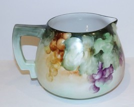 BEAUTIFUL VINTAGE VIENNA AUSTRIA HAND PAINTED GRAPES PITCHER - $84.14