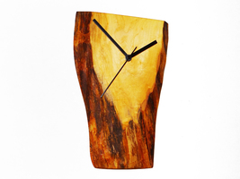Personalized clock, gift for him, wooden wall clock, rustic natural wood... - £86.04 GBP