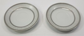 AR) Set of 2 D&#39;Lusso Designs Espresso Saucer Demitasse Coffee Plates Gray - $9.89