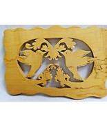 Hummingbirds Birds Carved Cutout Wood Wooden Tree Plaque Wall Hanging 7.5&quot; - £20.28 GBP