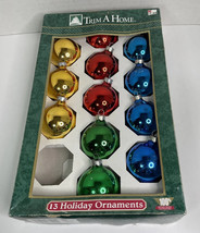 Vintage Kmart Christmas Holiday Ornaments Multi color Trim a Home 12 Pieces - £5.70 GBP