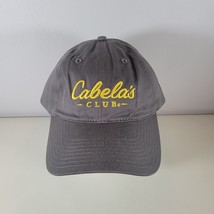 Cabelas Club Mens Hat Cap Strapback Gray Adult Baseball Hunting Fishing - £10.89 GBP