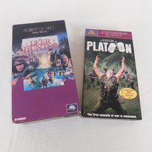 Lot of 2 VHS Vietnam War Movies Platoon 2000 Deer Hunter 1991 2 tape Set de Niro - £7.65 GBP