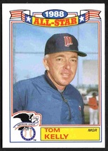 Minnesota Twins Tom Kelly 1989 Topps Glossy All Star Insert Baseball Card #1 nm  - £0.39 GBP