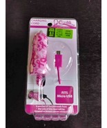 CHERISH CHARGING CORD BREAST CANCER AWARENESS MICRO USB CAR CHARGER - £8.11 GBP