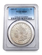 1883-O $1 Silver Morgan Dollar Graded by PCGS as MS-65! Gorgeous Coin! - £194.17 GBP