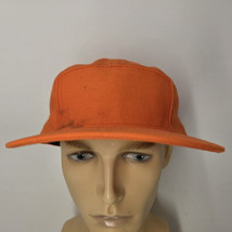 VINTAGE 5-Panel High Vis Orange Deer Hunting Baseball Strap back Cap Hat - £9.94 GBP