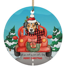 All You Need is Love And a Aussie Dog Ornament Merry Christmas Gift Tree Decor - £13.19 GBP
