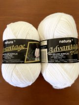 2 Skeins -  Natura ADVANTAGE Sport Wt Acrylic Yarn color 01 Snow White - £2.94 GBP