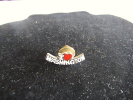 Red/White I Love Washington Hat Tac/Lapel Pin, Jewelry/Fashion Accessory - £5.47 GBP