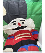 Christmas Toy Soldier House Flag 28&quot; x 38&quot; inch Double Sided Fabric Vintage - £10.53 GBP