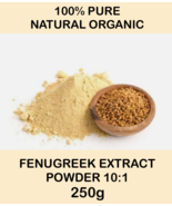 100% NATURAL - ORGANIC - PURE - FENUGREEK - 10:1 EXTRACT POWDER - 250g - $37.22