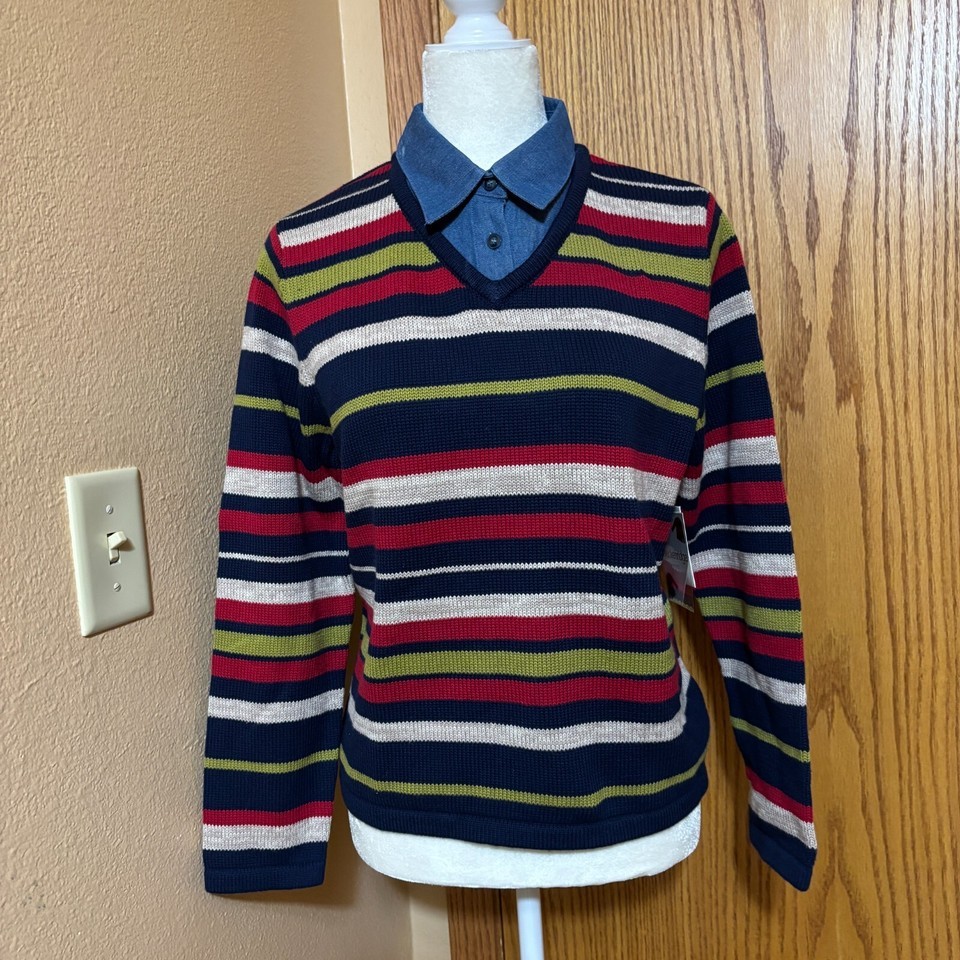 Breckenridge NWT Ladies Sweater w/ Faux two-fer appearance PM - $24.00