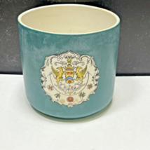 Antique Imperial Cube Cut Tobacco Ceramic Jar Humidor Green Labor Honor ... - $47.52